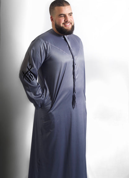 QAMIS SATINÉE ELYAS - BLEU GRIS
