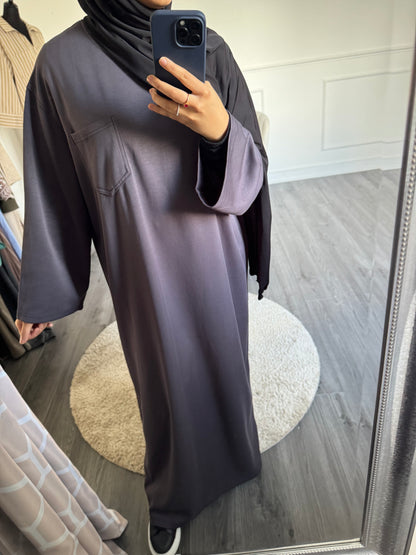 Robe Jersey - Gris bleuté
