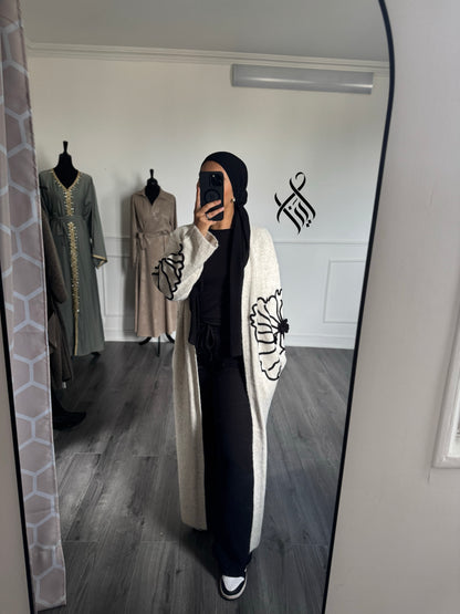 Gilet doux fleurie