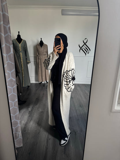Gilet doux fleurie