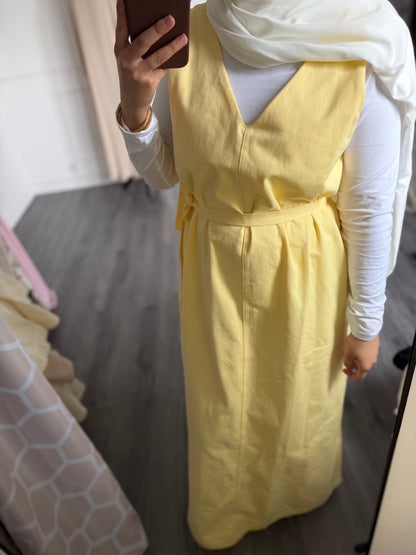 Robe en jean jaune
