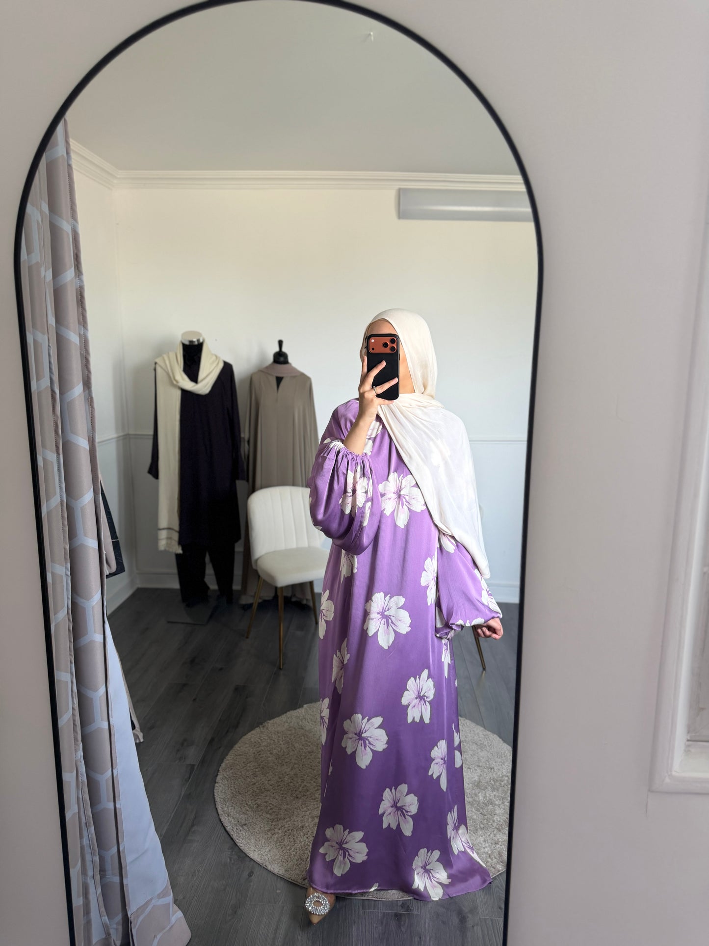 Robe fleurie violette