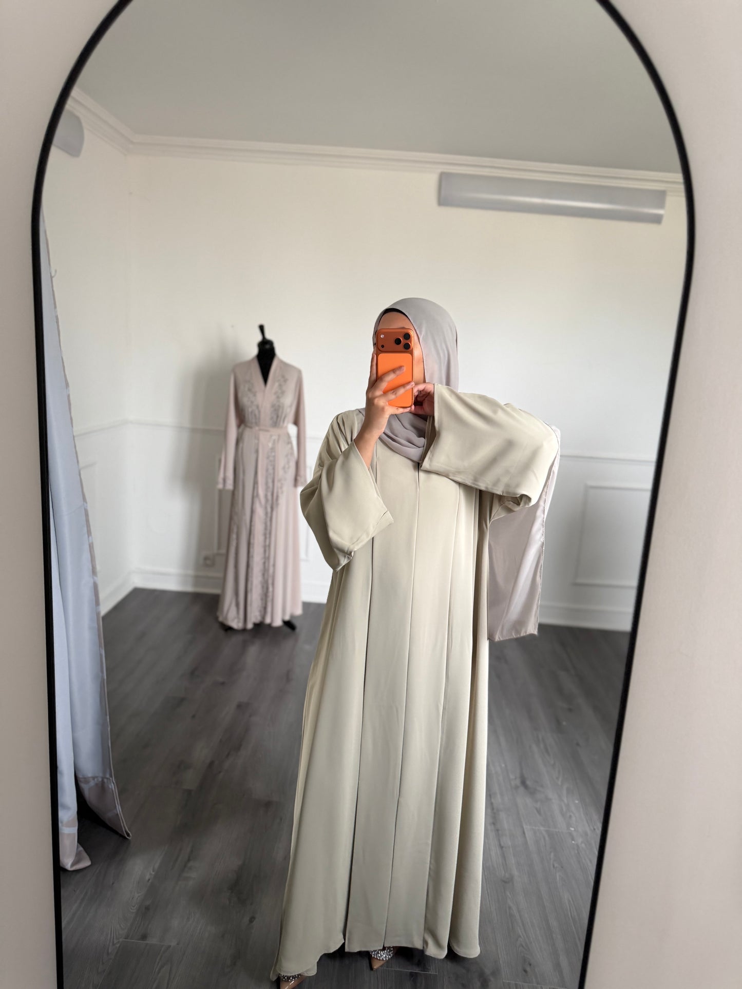 ABAYA SORAYA — spécial couleur taupe  sauge