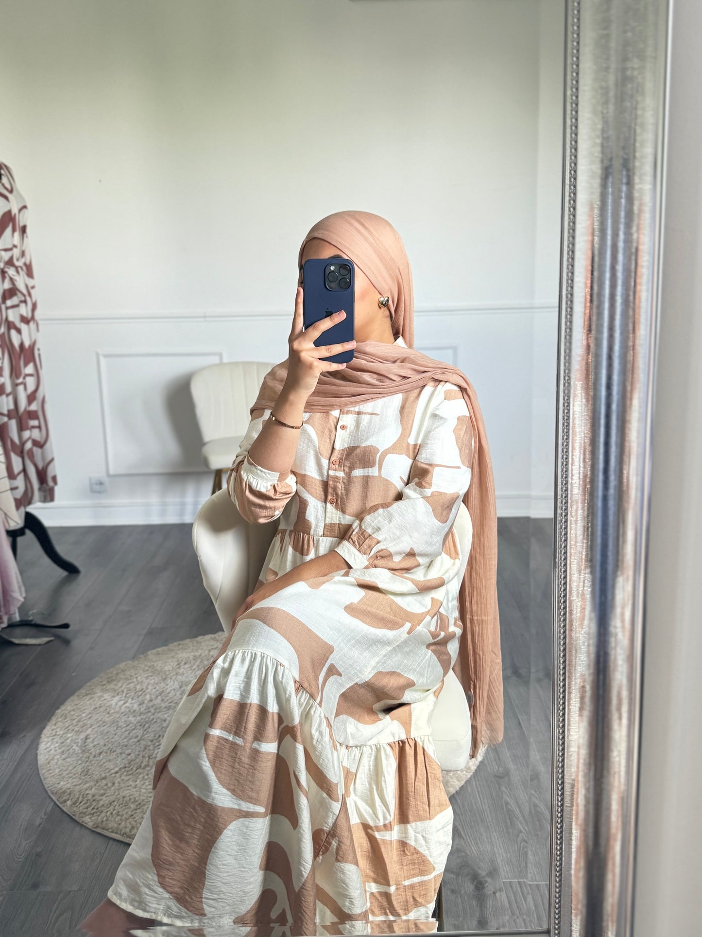 Robe chemise camel