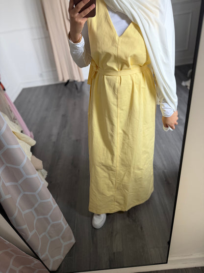 Robe en jean jaune