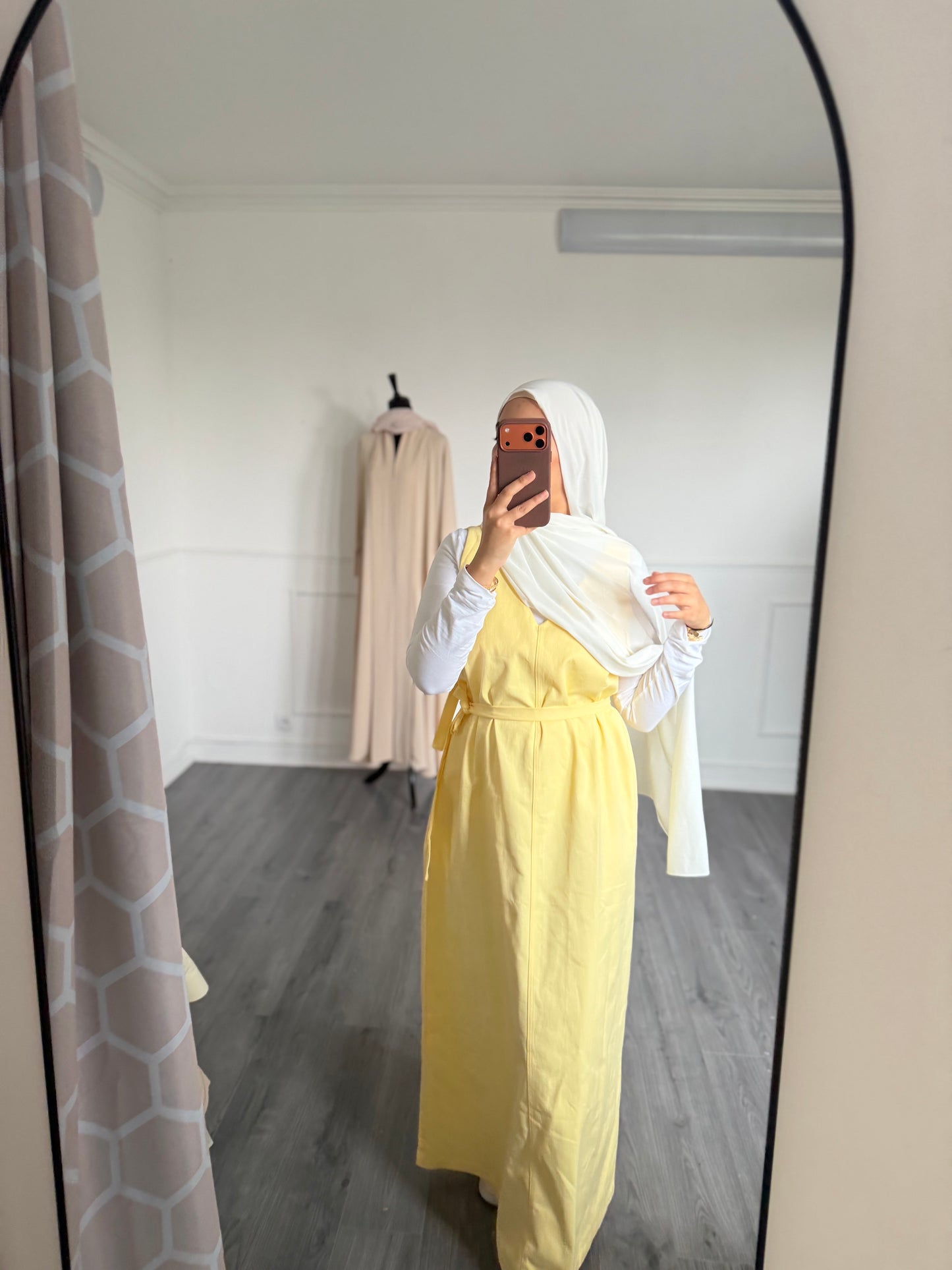 Robe en jean jaune