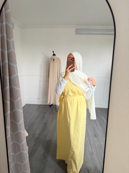 Robe en jean jaune
