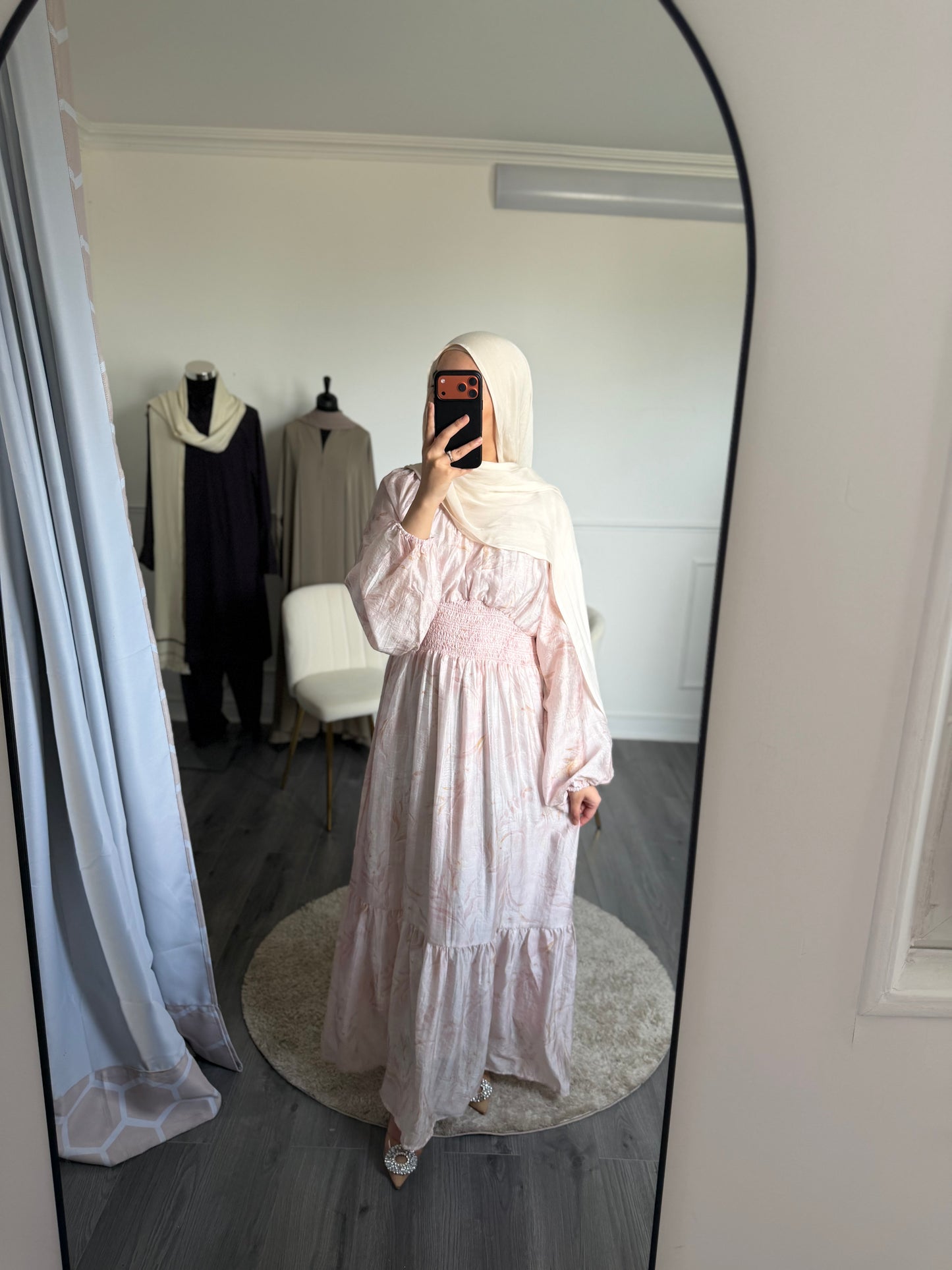 Robe rose fleurie