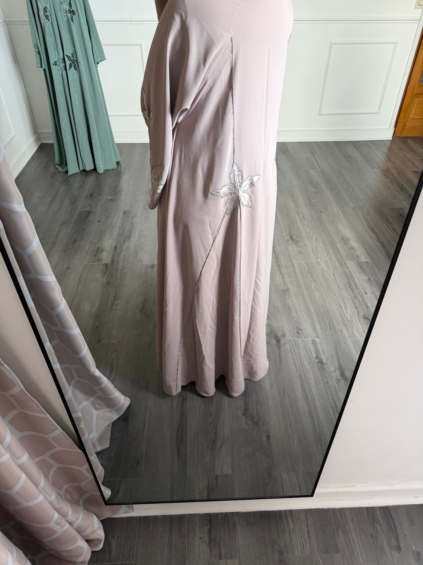 Abaya Hira - vieux rose