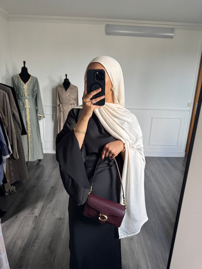 Robe satinée longue