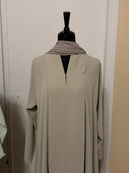 ABAYA SORAYA — spécial couleur taupe  sauge