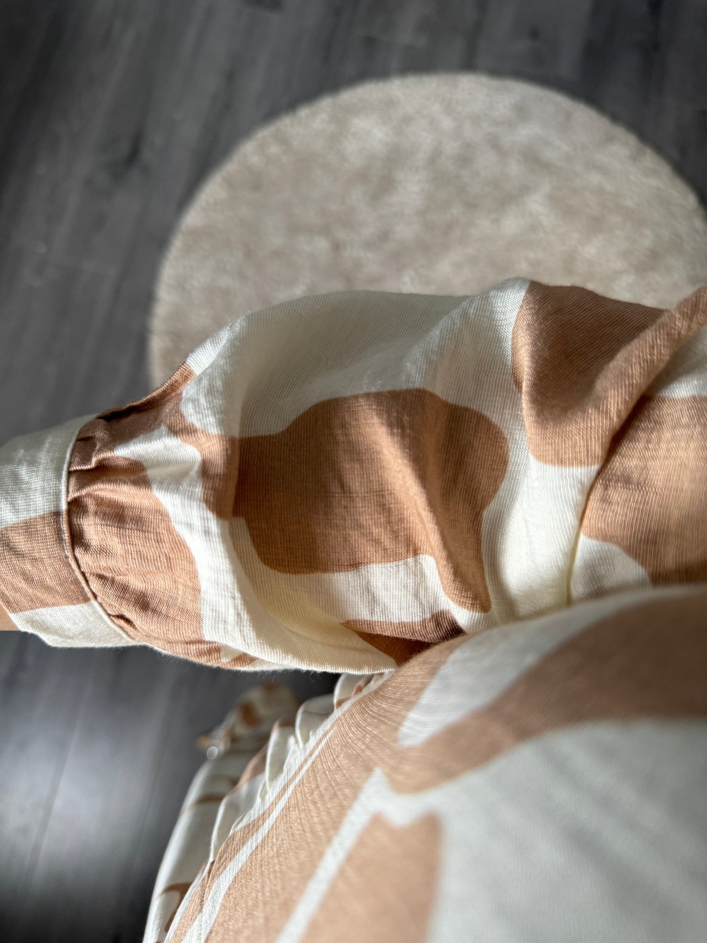 Robe chemise camel