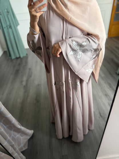 Abaya Hira - vieux rose