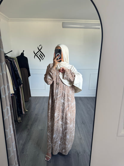 Robe à motif beige