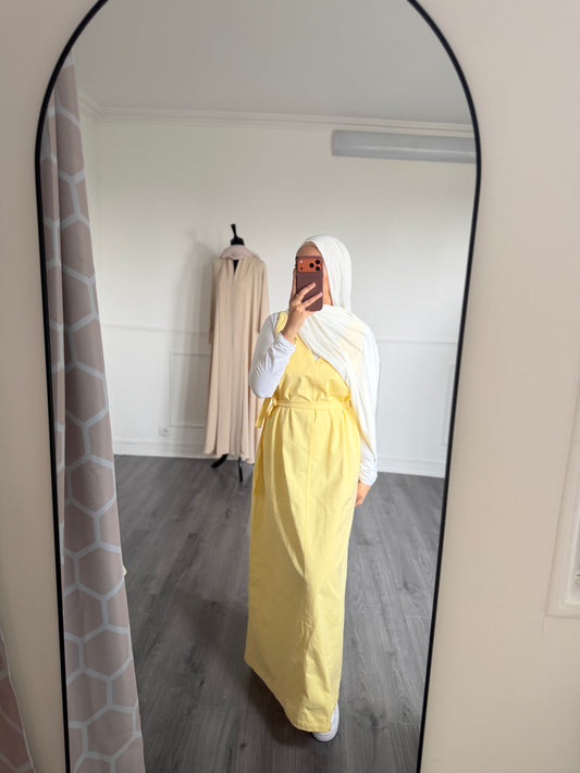 Robe en jean jaune