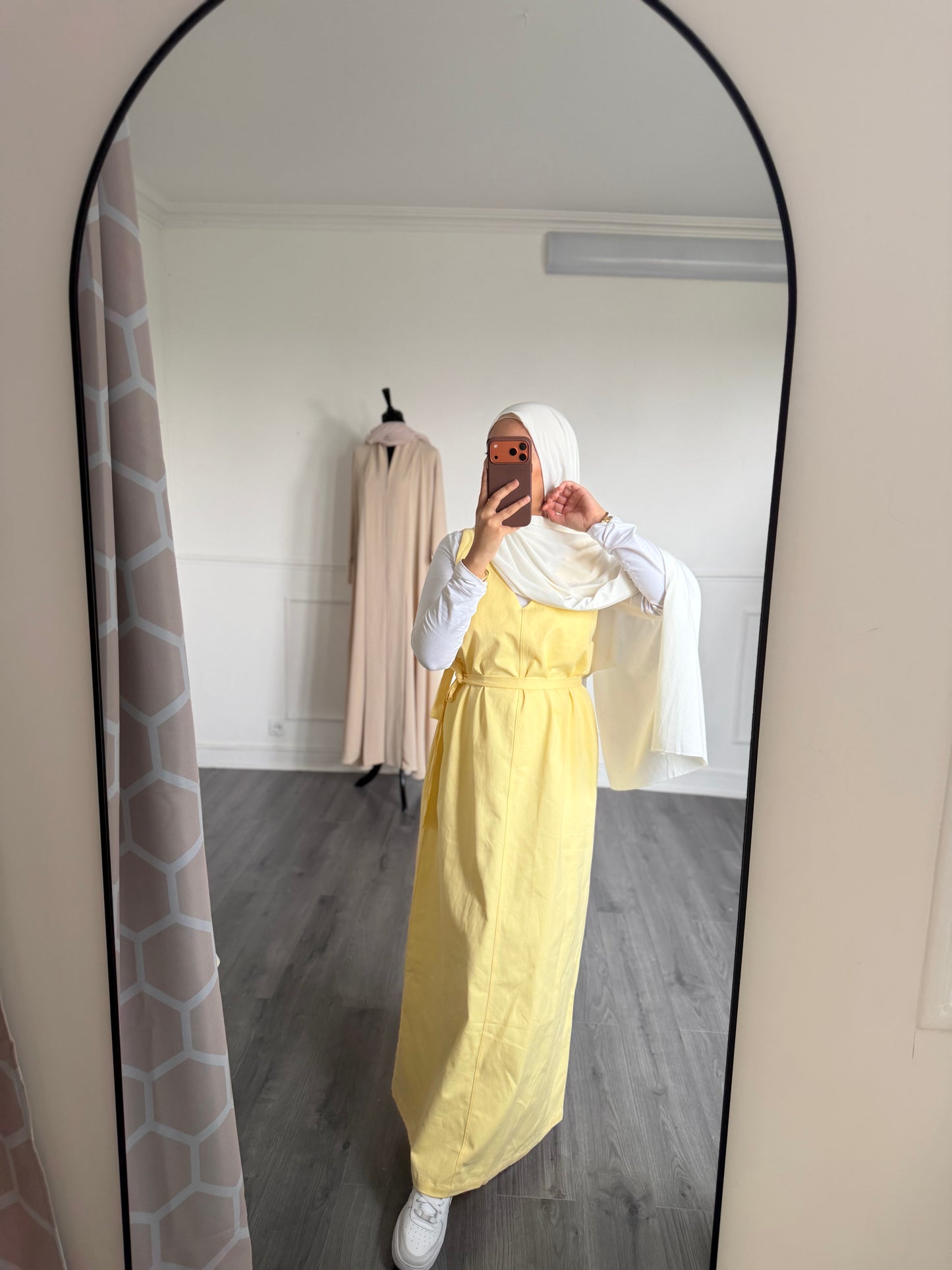 Robe en jean jaune