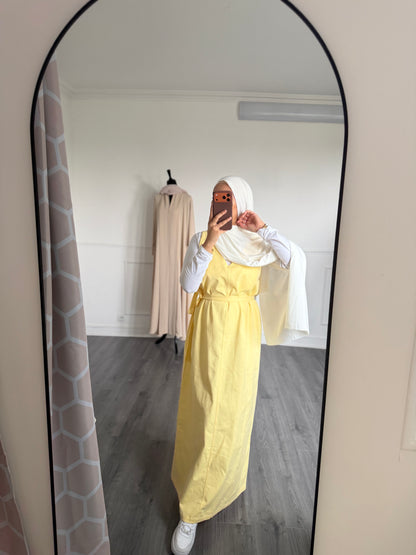 Robe en jean jaune
