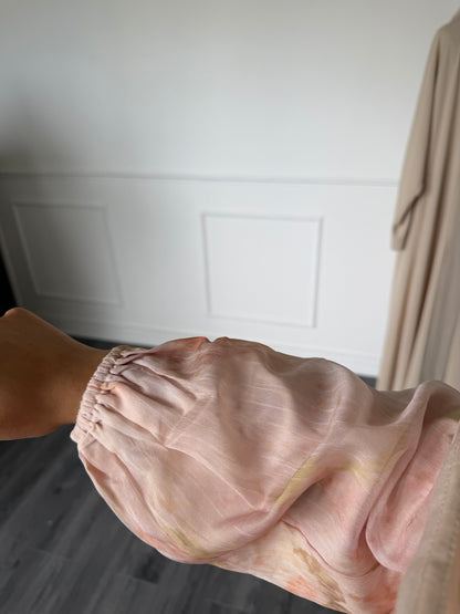 Robe fleurie pêche