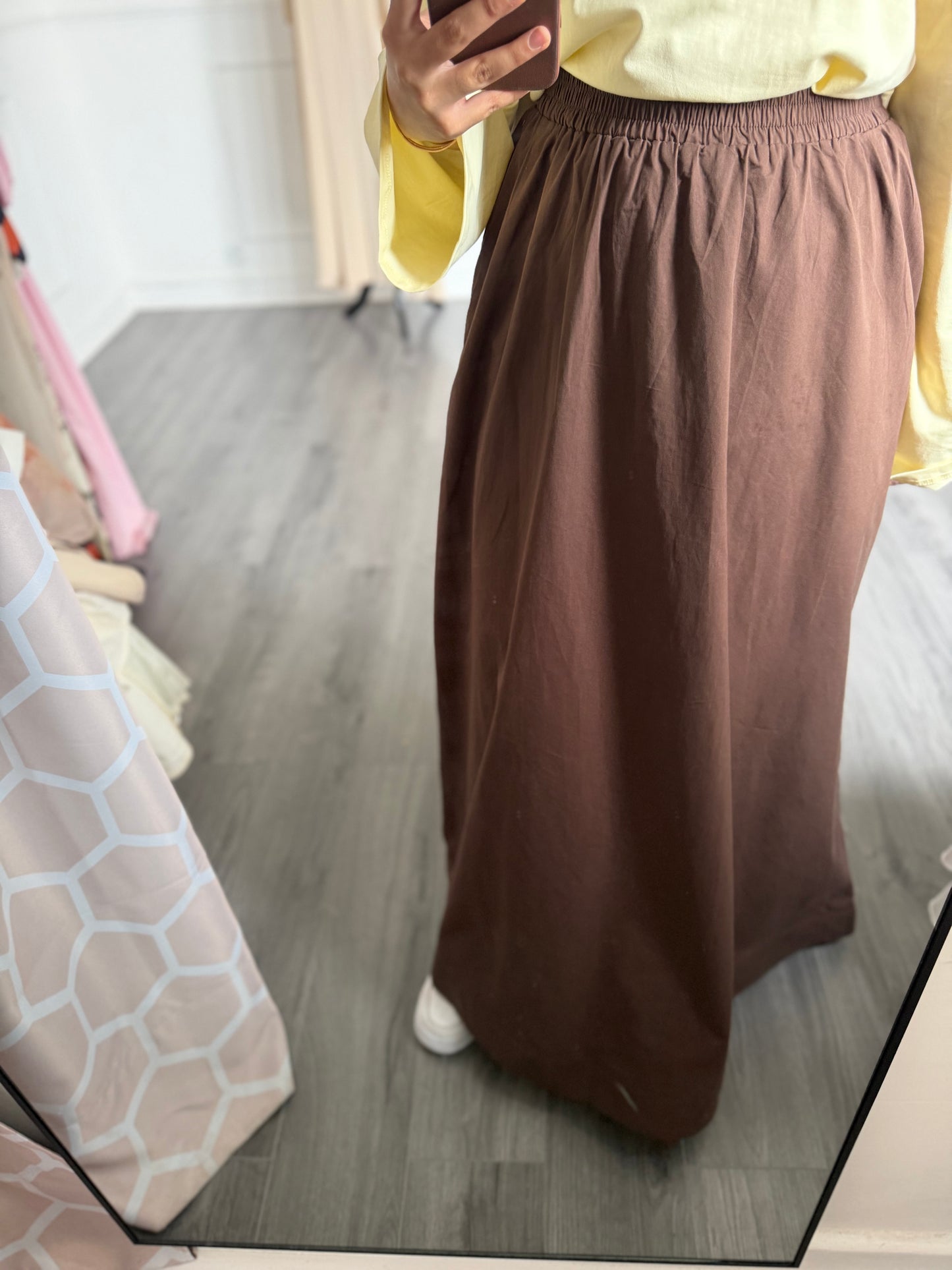 Jupe en coton (marron)