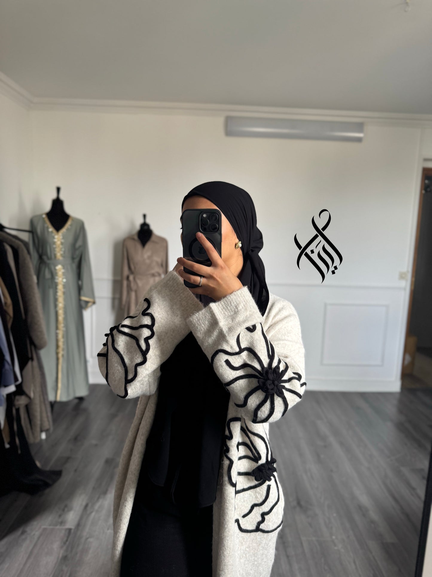 Gilet doux fleurie