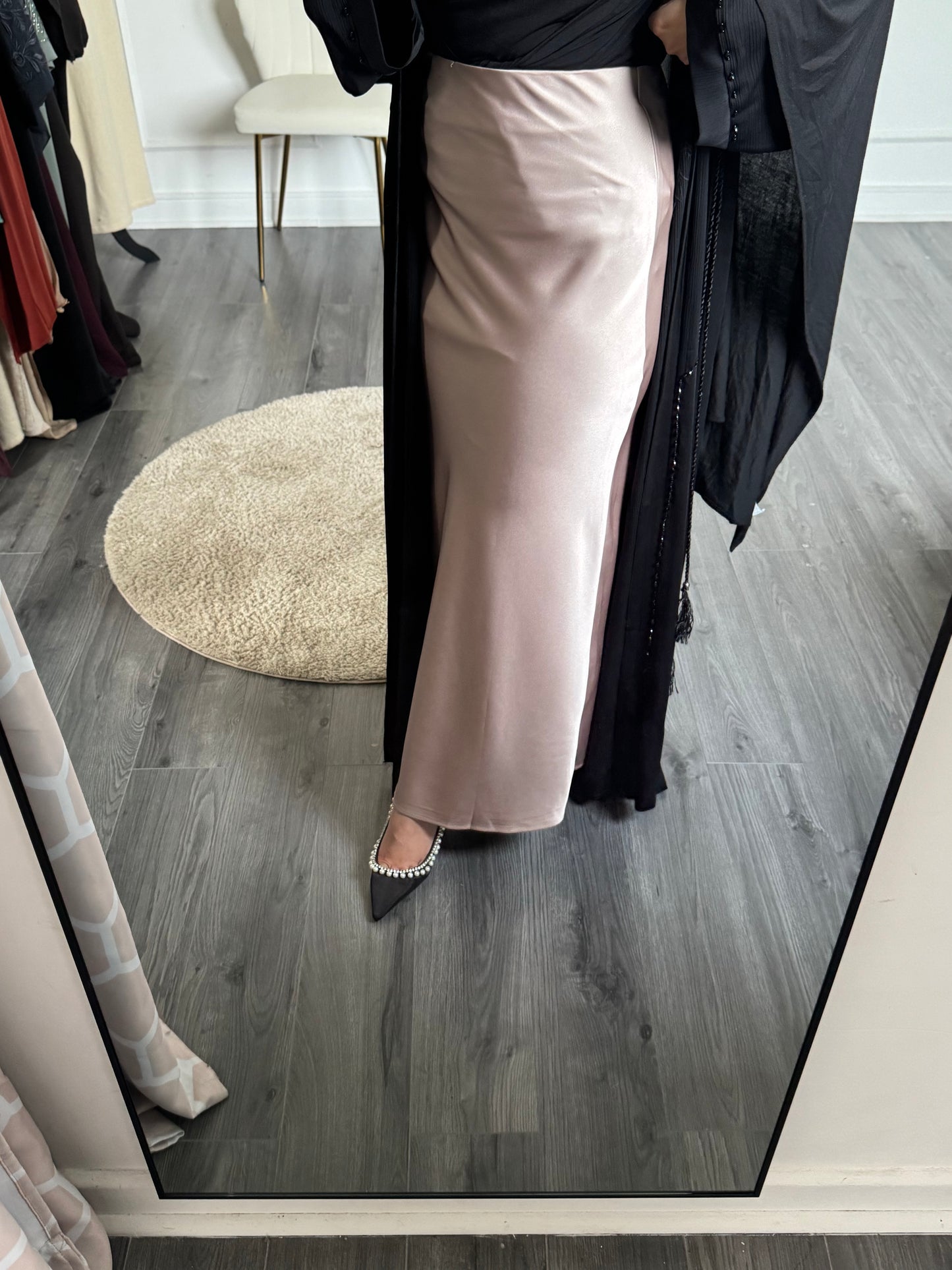 Jupe longue rose