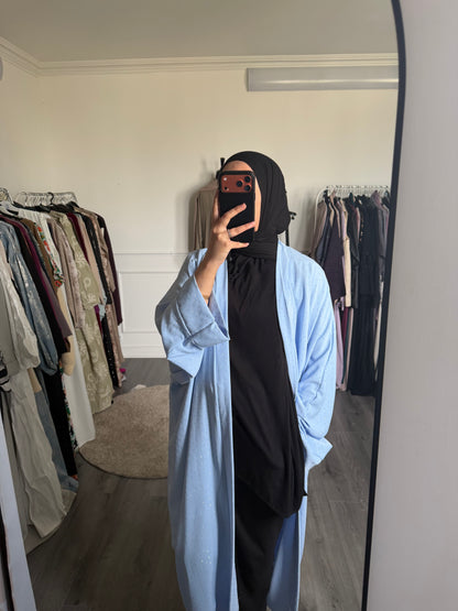 Bleu ciel -  Kimono à strass
