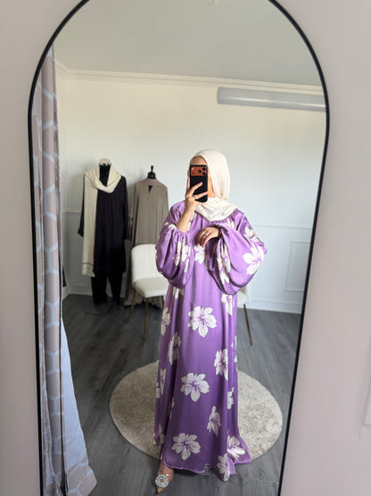 Robe fleurie violette