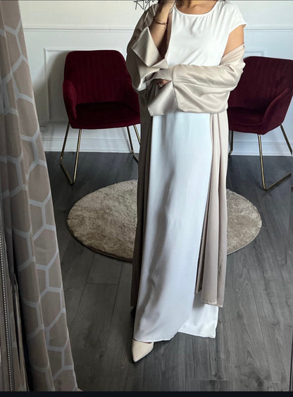 Sous robe manche courte satinée