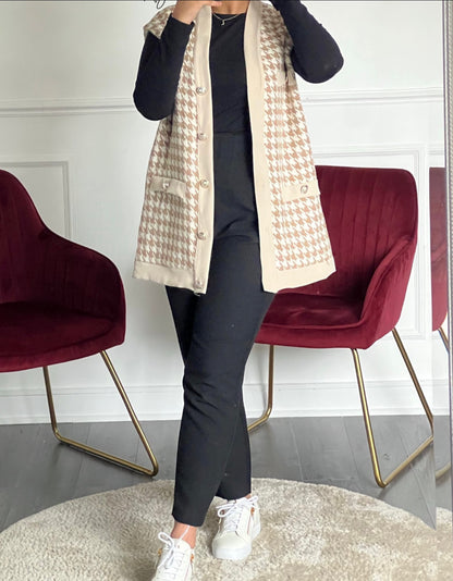 Gilet à carreaux