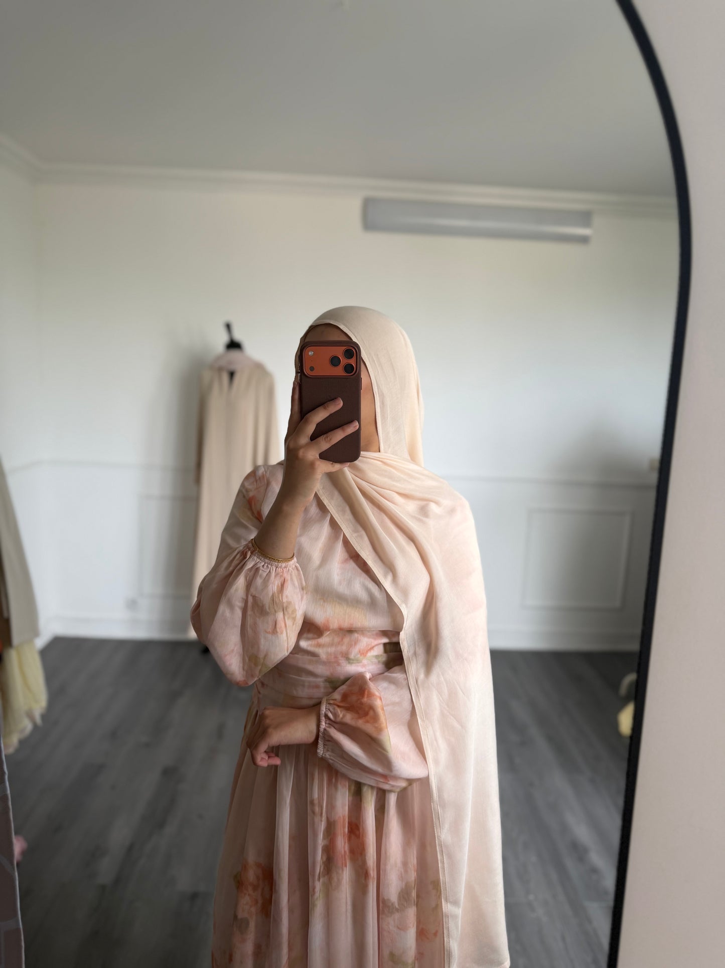 Robe fleurie pêche