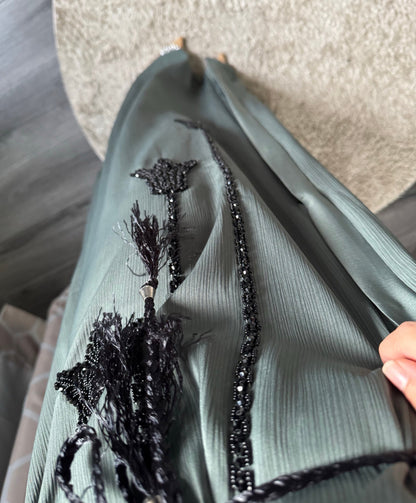 Abaya Mina vert lichen