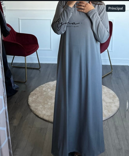 Sous robe manche longue (gris ou beige clair)
