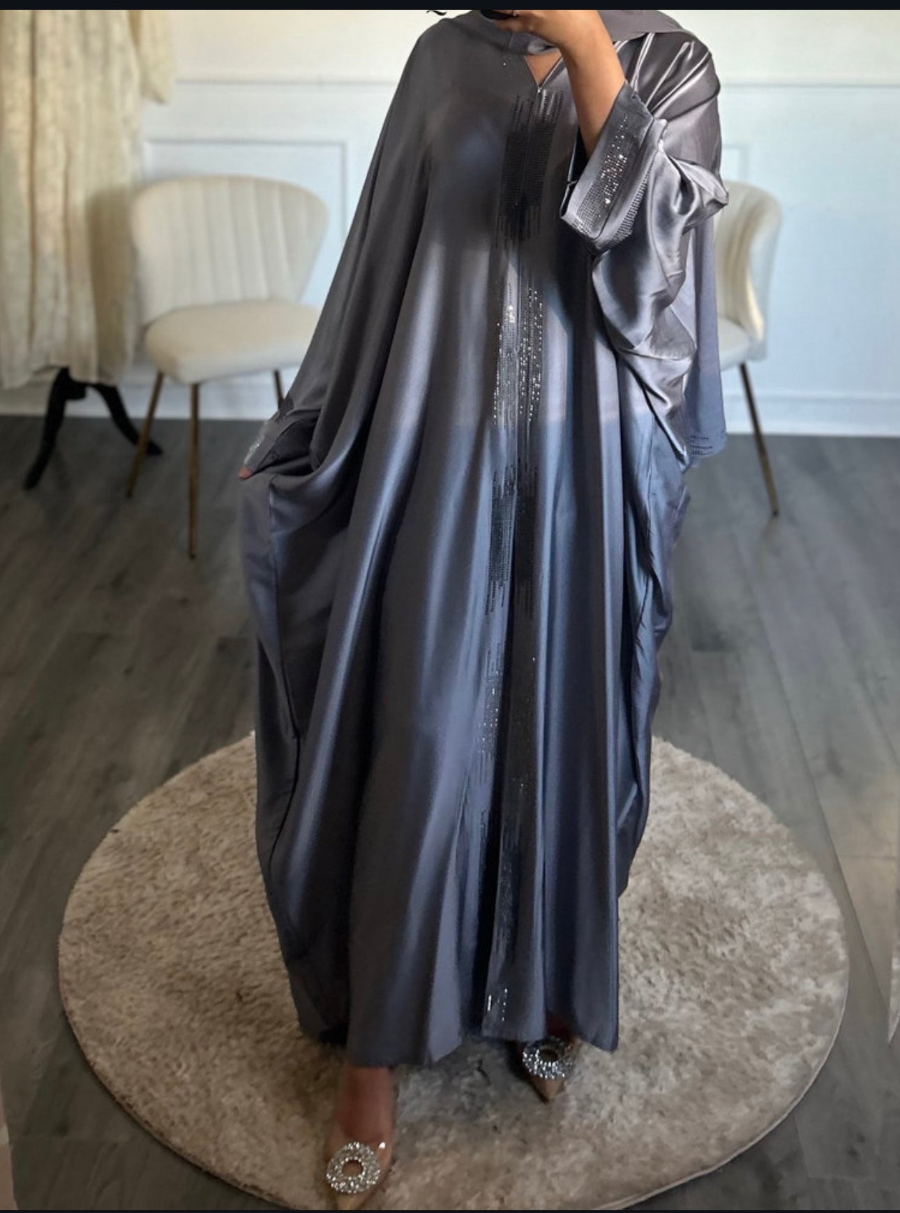 Abaya Melissa Gris