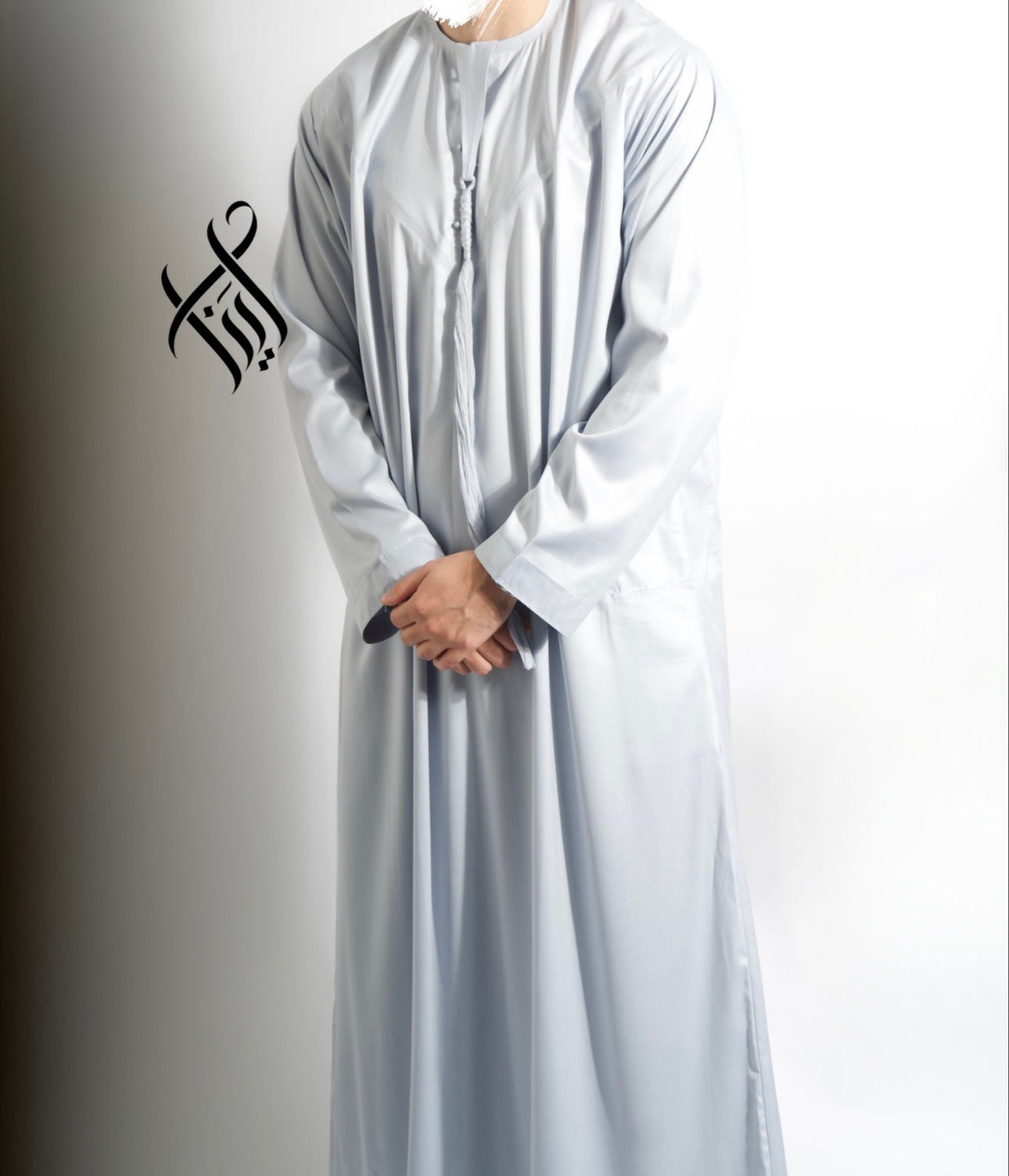 QAMIS SATINÉE ELYAS - BLEU TRES CLAIR