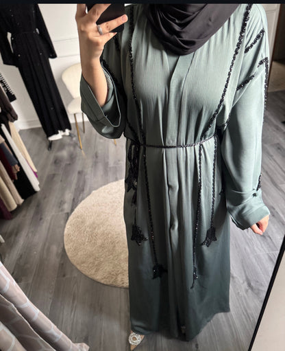 Abaya Mina vert lichen